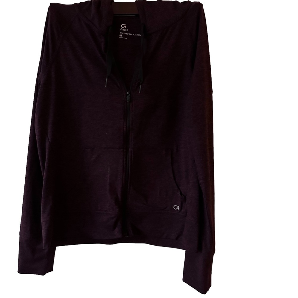 Gapfit Hooded Jersey  Preowned Sweater with Zipper. Size Medium